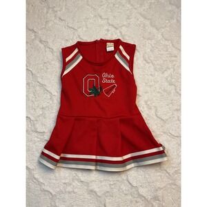 Little King Ohio State Buckeyes Cheerleading Dress Toddler Size 3 Red Go Bucks